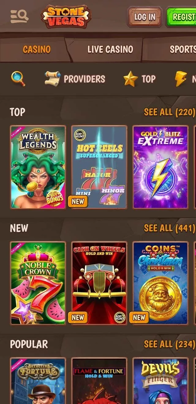 Stonevegas Casino and App